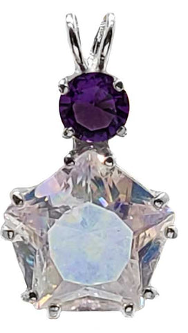 Angel Aura Star of Venus™ with Round Cut Amethyst