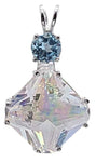 Angel Aura Small Magician Stone™ with Round Cut Blue Topaz