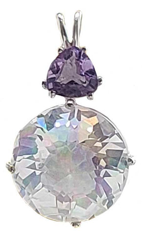 Angel Aura Radiant Heart Crystal™ with Trillion Cut Amethyst