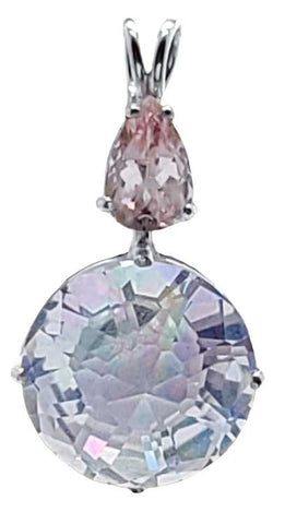 Angel Aura Radiant Heart Crystal™ with Pear Cut Morganite