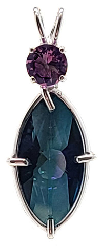 Aqua Aura Infinite Eye™ With Round Cut Amethyst