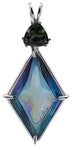 Aqua Aura Ascension Star™ with Trillion Cut Moldavite