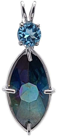 Aqua Aura Infinite Eye™ with Round Cut Blue Topaz