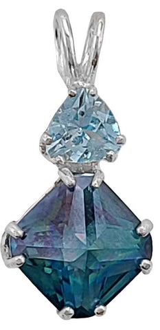 Aqua Aura Mini Magician Stone™ with Trillion Cut Blue Topaz