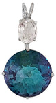 Aqua Aura Radiant Heart Crystal™ with Oval Cut Danburite