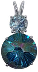 Aqua Aura Super Nova™ with Round Cut Blue Topaz