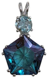 Aqua Aura Star of Venus™ With Round Cut Aquamarine