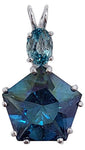 Aqua Aura Star of Venus™ with Oval Cut Blue Zircon