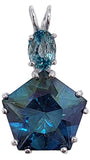 Aqua Aura Star of Venus™ with Oval Cut Blue Zircon