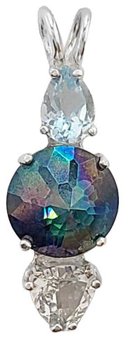 Aqua Aura Mini Radiant Heart™ with Aquamarine & White Topaz