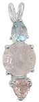 Danburite Mini Radiant Heart™ with Aquamarine & Morganite