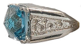 Blue Topaz Magician Stone™ Mens Ring