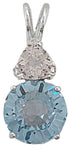 Blue Topaz Mini Radiant Heart™ with Trillion Cut Danburite