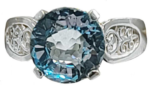 Blue Topaz Radiant Heart Crystal™ Ring