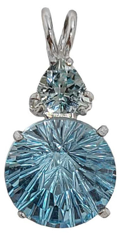 Blue Topaz Super Nova™ with Trillion Cut Aquamarine