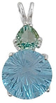 Blue Topaz Super Nova™ with Trillion Cut Colombian Obsidian