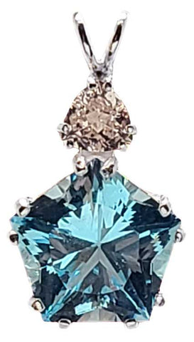 Blue Topaz Star of Venus™ with Morganite