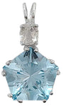 Blue Topaz Star of Venus™ with Cushion Cut Phenacite