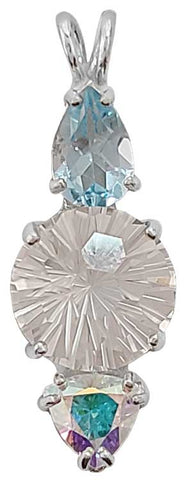 Clear Quartz Super Nova™ with Blue Topaz & Mystic Topaz