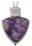 Charoite with Emerald Cut Kunzite Special 3