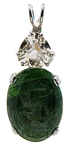 Chrome Diopside With Trillion Cut Golden Labradorite Special 2
