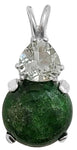 Chrome Diopside with Trillion Cut Prasiolite Special 2