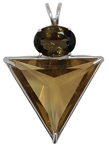 Citrine Angelic Star™ With Oval Cut Green Tourmaline