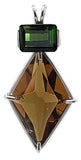 Citrine Ascension Star™ With Emerald Cut Green Tourmaline