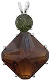 Citrine Regular Magician Stone™ with Round Cut Moldavite