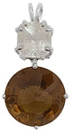 Citrine Radiant Heart Crystal™ with Cushion Cut Phenacite