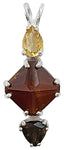 Hessonite Garnet Mini Magician Stone™ with Citrine & Smokey Quartz