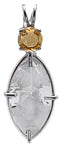 Clear Quartz Infinite Eye™ with Round Cut Citrine