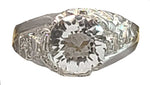 Clear Quartz Radiant Heart Crystal™ Mens Ring