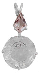 Clear Quartz Radiant Heart Crystal™ with Kite Cut Morganite