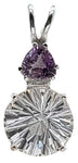 Clear Quartz Super Nova With Trillion Cut Amethyst Special 1