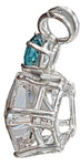 Clear Quartz Star of Venus™ With Oval Cut Blue Zircon