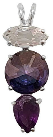 Tanzine Aura Mini Radiant Heart™ with Clear Quartz & Amethyst