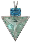 Colombian Obsidian Angelic Star™ with Emerald Cut Blue Topaz