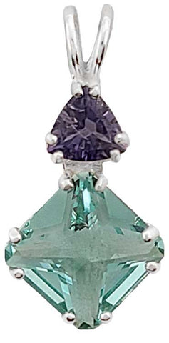 Colombian Obsidian Mini Magician Stone™ with Trillion Cut Iolite