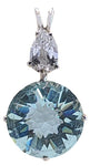 Colombian Obsidian Radiant Heart Crystal™ with Pear Cut White Topaz
