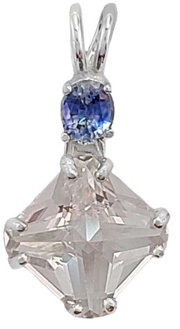 Danburite Mini Magician Stone™ with Oval Cut Sapphire