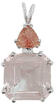 Danburite Earth Heart Crystal™ with Trillion Cut Sunstone