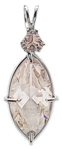 Danburite Infinite Eye™ with Trillion Cut Morganite