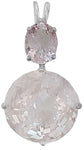 Danburite Radiant Heart Crystal™ with Oval Cut Morganite