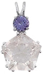 Danburite Star of Venus™ with Round Cut Tanzanite