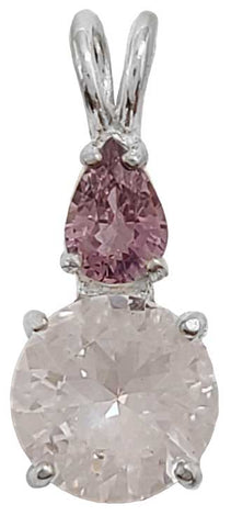 Danburite with Pear Cut Pink Sapphire Special 3