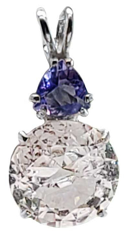 Danburite With 6mm Trillion Cut Tanzanite Special 3