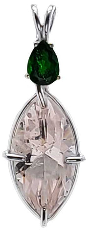 Danburite Infinite Eye™ with Pear Cut Chrome Diopside