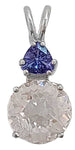 Danburite Mini Radiant Heart™ with Trillion Cut Tanzanite