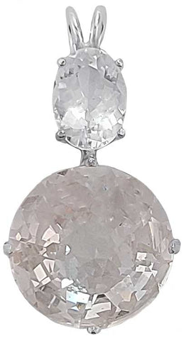 Danburite Radiant Heart Crystal™ with Oval Cut Phenacite